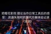 把樱花影院 理论当作日常工具后的感受：资源失效时的替代方案体验记录（实测）
