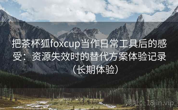 把茶杯狐foxcup当作日常工具后的感受:资源失效时的替代方案体验记录(长期体验) 把茶杯狐foxcup当作日常工具后的感受:资源失效时的替代方案体验记录(长期体验)