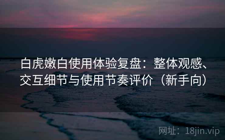 白虎嫩白使用体验复盘：整体观感、交互细节与使用节奏评价（新手向）
