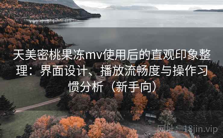 天美密桃果冻mv使用后的直观印象整理：界面设计、播放流畅度与操作习惯分析（新手向）